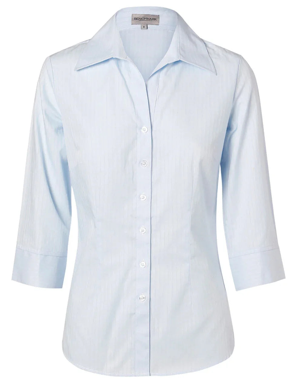 Ladies Self Stripe 3/4 Sleeve Shirt M8100Q - PrintaPromo