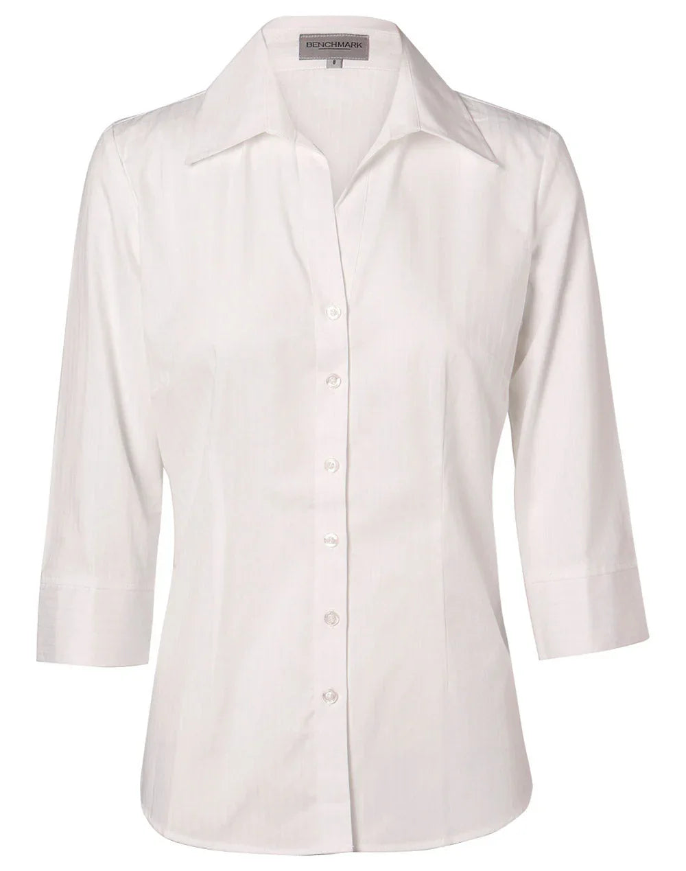 Ladies Self Stripe 3/4 Sleeve Shirt M8100Q - PrintaPromo