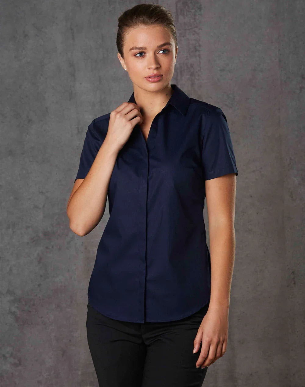 Ladies Taped Seam Barkley Short Sleeve Shirt. M8110S - PrintaPromo