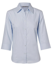Ladies Mini Herringbone 3/4 Sleeve Shirt M8113 - PrintaPromo