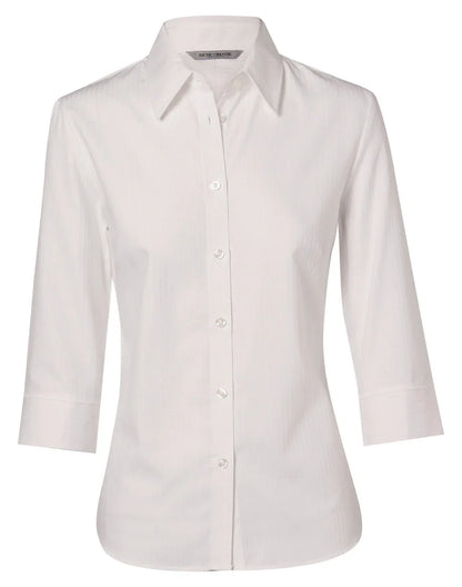 Ladies Mini Herringbone 3/4 Sleeve Shirt M8113 - PrintaPromo