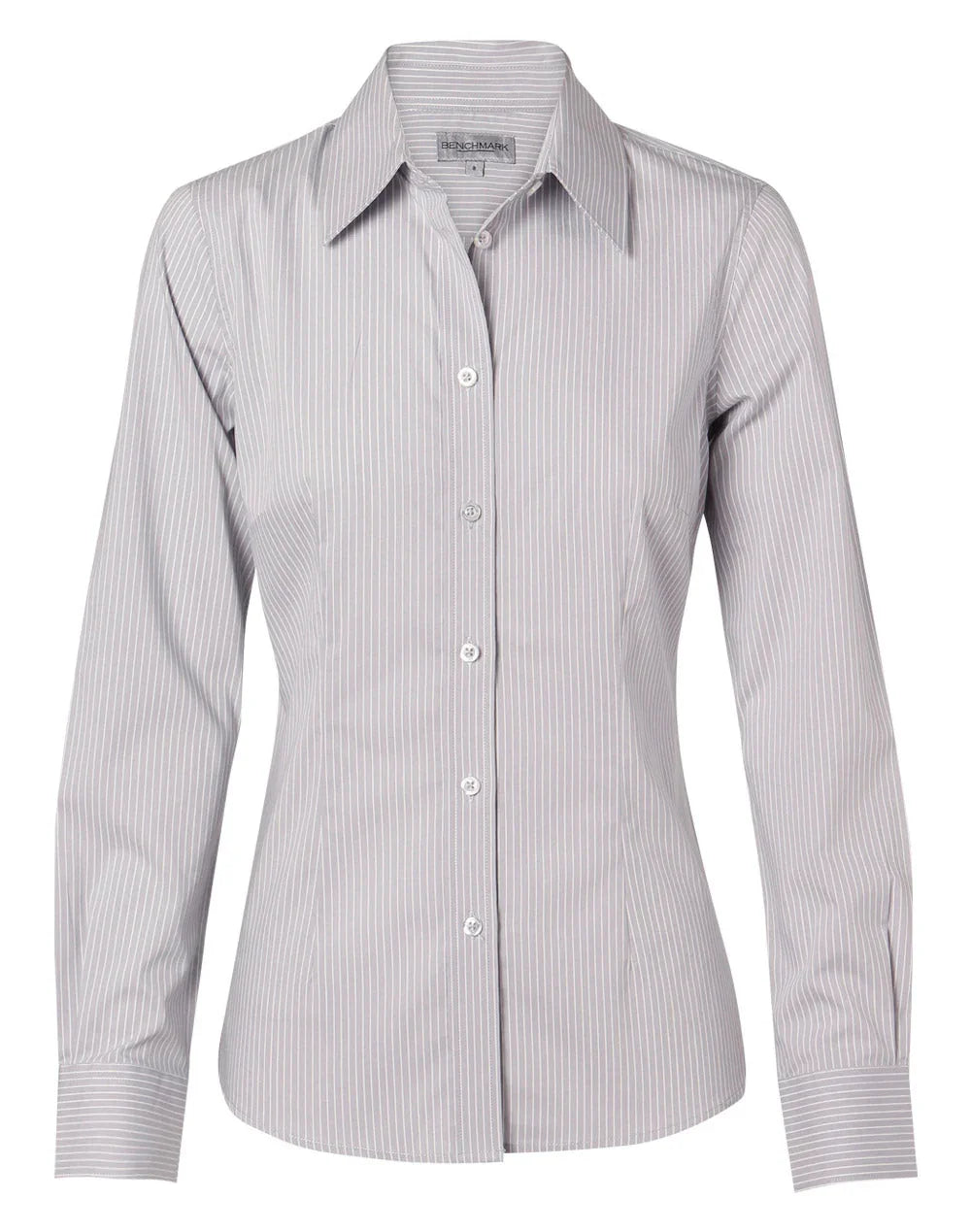 Ladies Ticking Stripe Long Sleeve Shirt M8200L - PrintaPromo