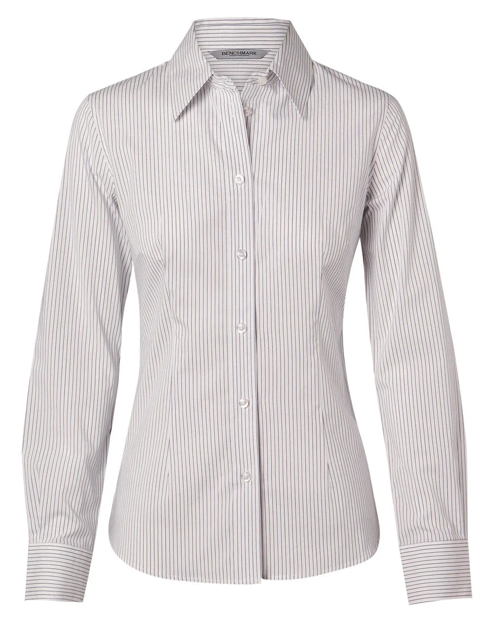 Ladies Ticking Stripe Long Sleeve Shirt M8200L - PrintaPromo