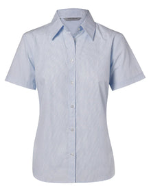 Ladies Fine Stripe Short Sleeve Shirt M8211 - PrintaPromo
