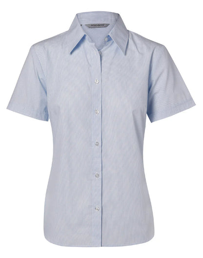 Ladies Fine Stripe Short Sleeve Shirt M8211 - PrintaPromo