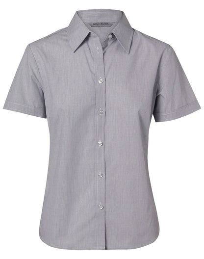 Ladies Fine Stripe Short Sleeve Shirt M8211 - PrintaPromo
