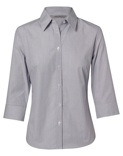 Ladies Fine Stripe 3/4 Sleeve Shirt M8213 - PrintaPromo
