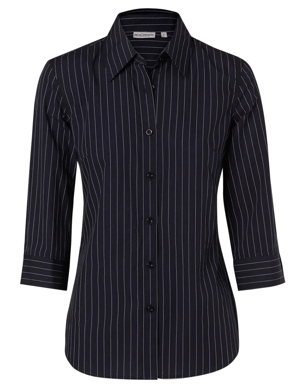 Ladies Pin Stripe 3/4 Sleeve Shirt M8223 - PrintaPromo