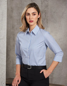 Ladies Balance Stripe 3/4 Sleeve Shirt M8233 - PrintaPromo