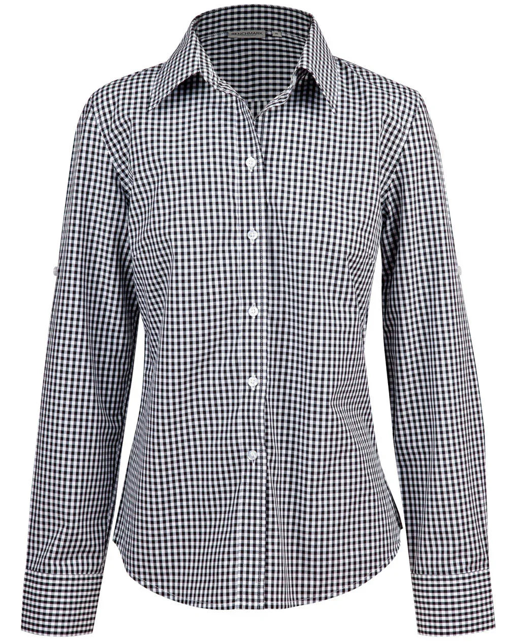 Ladies Gingham Check Long Sleeve Shirt M8300L - PrintaPromo