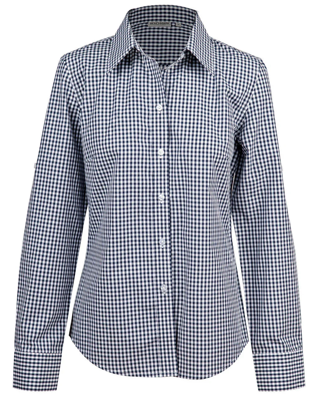 Ladies Gingham Check Long Sleeve Shirt M8300L - PrintaPromo
