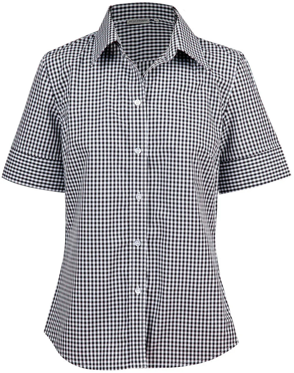 Ladies Gingham Check Short Sleeve Shirt M8300S - PrintaPromo