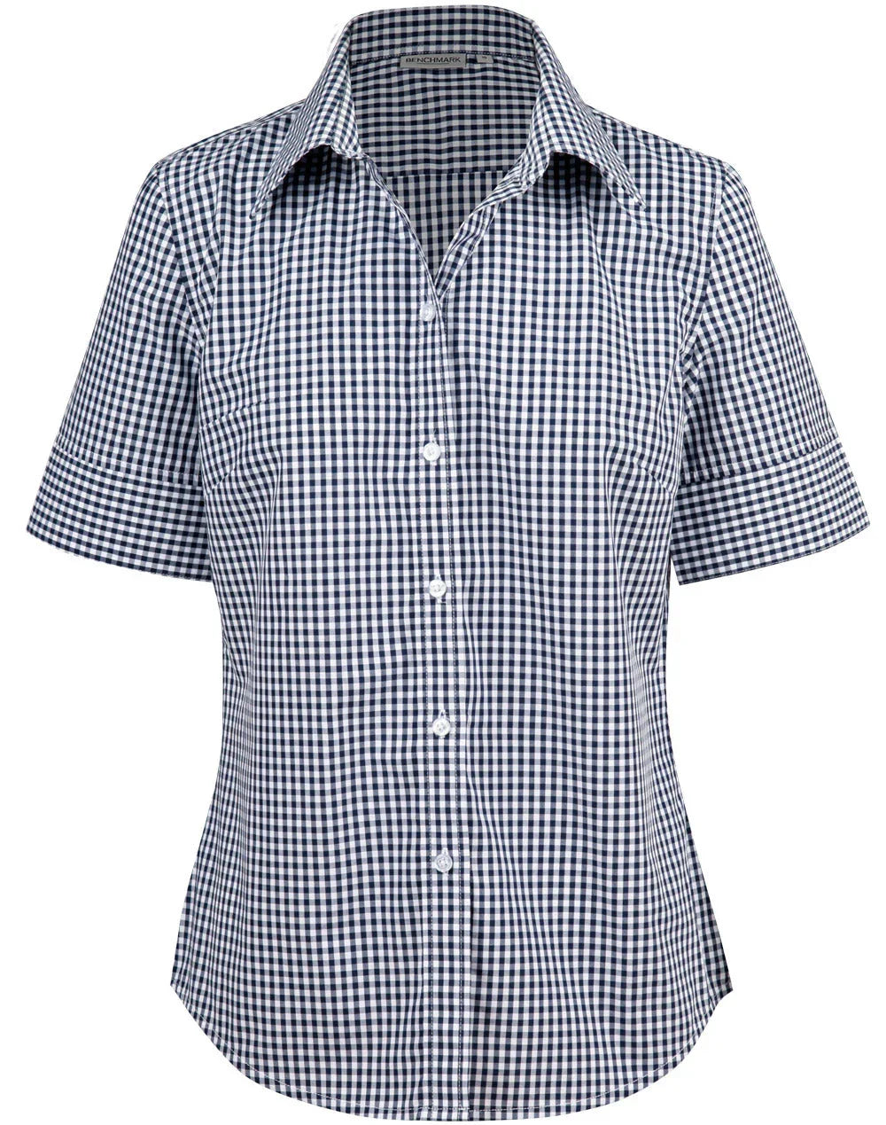 Ladies Gingham Check Short Sleeve Shirt M8300S - PrintaPromo