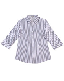 Ladies Sateen Stripe 3/4 Sleeve Shirt M8310Q - PrintaPromo