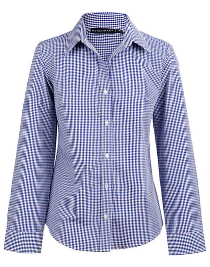 Ladies Two Tone Gingham Long Sleeve Shirt M8320L - PrintaPromo