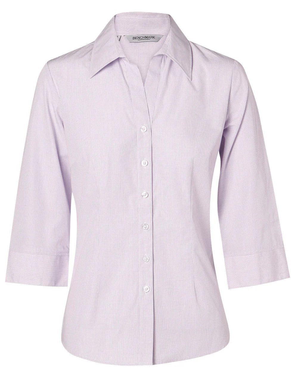 Ladies Mini Check 3/4 Sleeve Shirt M8360Q - PrintaPromo