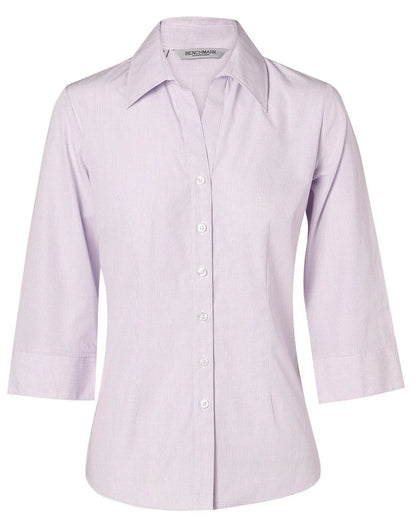 Ladies Mini Check 3/4 Sleeve Shirt M8360Q - PrintaPromo