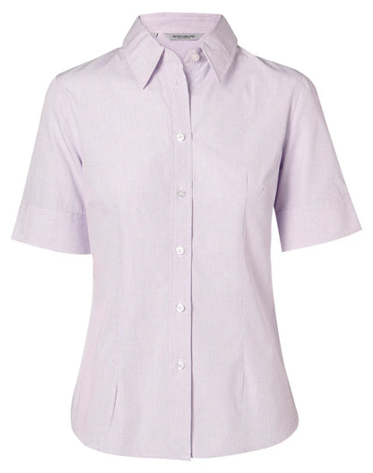 Ladies Mini Check Short Sleeve Shirt M8360S - PrintaPromo