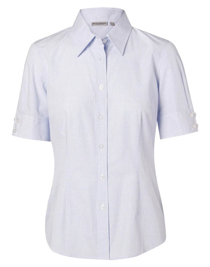 Ladies Mini Check Short Sleeve Shirt M8360S - PrintaPromo
