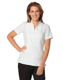 Ladies Full Zip Front Short Sleeve Tunic M8636S - PrintaPromo