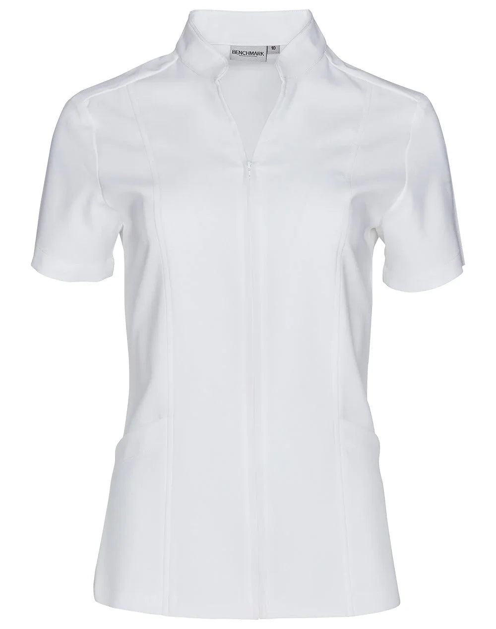 Ladies Full Zip Front Short Sleeve Tunic M8636S - PrintaPromo