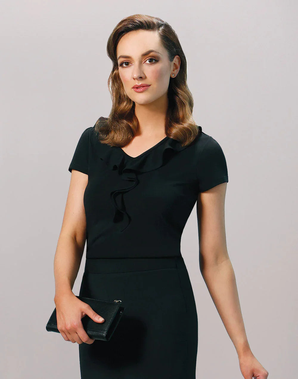 Ladies Ruffle Front Blouse M8820 - PrintaPromo
