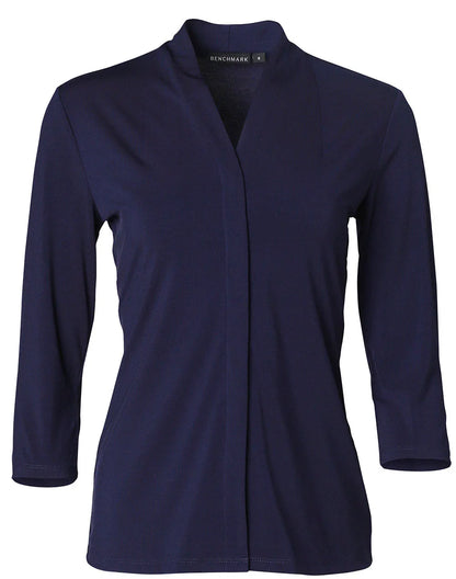 Ladies Isabel Stretch 3/4 Sleeve Knit Top. M8830 - PrintaPromo