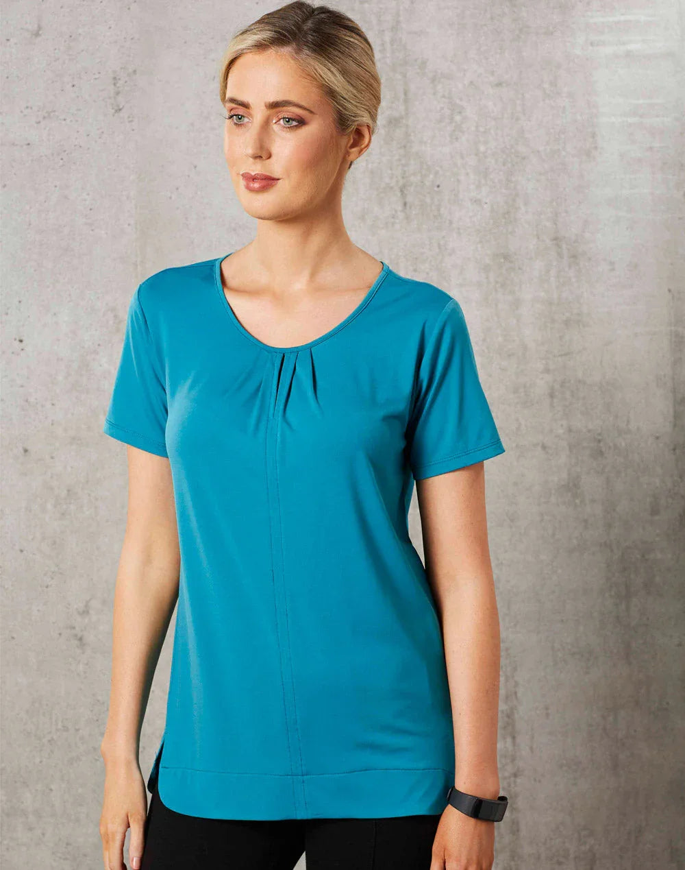 Ladies Julia Stretch Short Sleeve Knit Top. M8850 - PrintaPromo