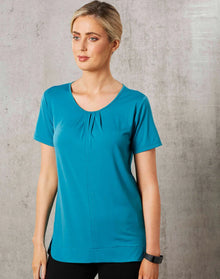Ladies Julia Stretch Short Sleeve Knit Top. M8850 - PrintaPromo