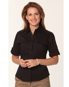 Ladies Short Sleeve Military Shirt M8911 - PrintaPromo