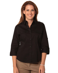 Ladies 3/4 Sleeve Military Shirt M8913 - PrintaPromo