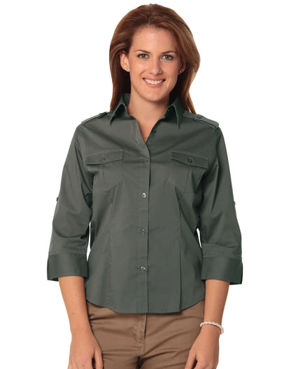Ladies 3/4 Sleeve Military Shirt M8913 - PrintaPromo