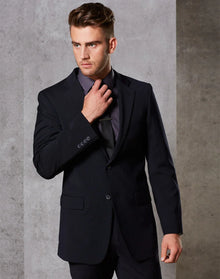 Mens Wool Blend Stretch Two Buttons Jacket M9100 - PrintaPromo
