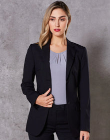 Ladies Wool Blend Stretch Mid Length Jacket M9200 - PrintaPromo