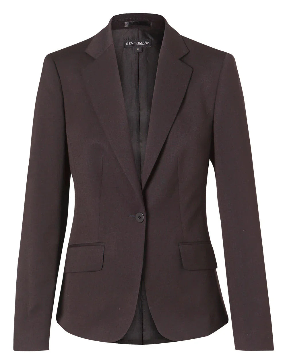 Ladies Poly/Viscose Stretch One Button Cropped Jacket M9205 - PrintaPromo