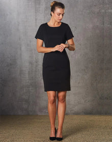 Ladies’ Poly/Viscose Stretch, Short Sleeve Dress M9282 - PrintaPromo