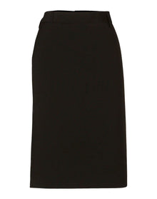 Ladies Wool Stretch Mid Length Lined Pencil Skirt M9470 - PrintaPromo