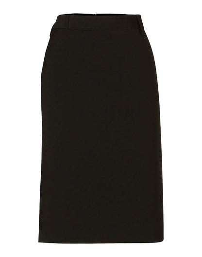 Ladies Wool Stretch Mid Length Lined Pencil Skirt M9470 - PrintaPromo