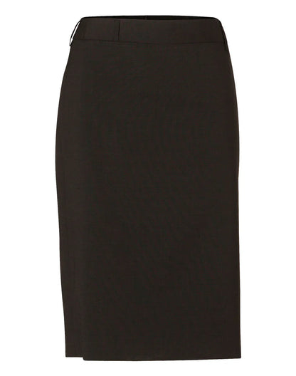 Ladies Wool Stretch Mid Length Lined Pencil Skirt M9470 - PrintaPromo