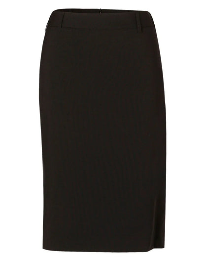 Ladies Wool Stretch Mid Length Lined Pencil Skirt M9470 - PrintaPromo