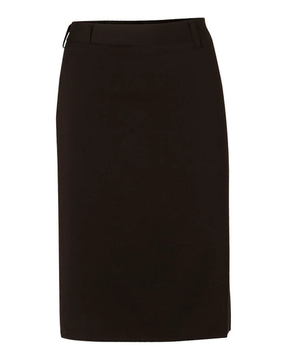 Ladies Poly/Viscose Stretch Mid Length Lined Pencil Skirt M9471 - PrintaPromo