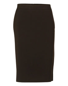 Ladies Poly/Viscose Stretch Stripe Mid Length Lined Pencil Skirt M9472 - PrintaPromo