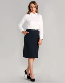 Ladies Poly/Viscose Stretch A-line Utility Lined Skirt M9478 - PrintaPromo
