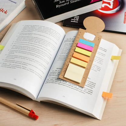 Bookmark Ruler Sticky Note Pad - PrintaPromo