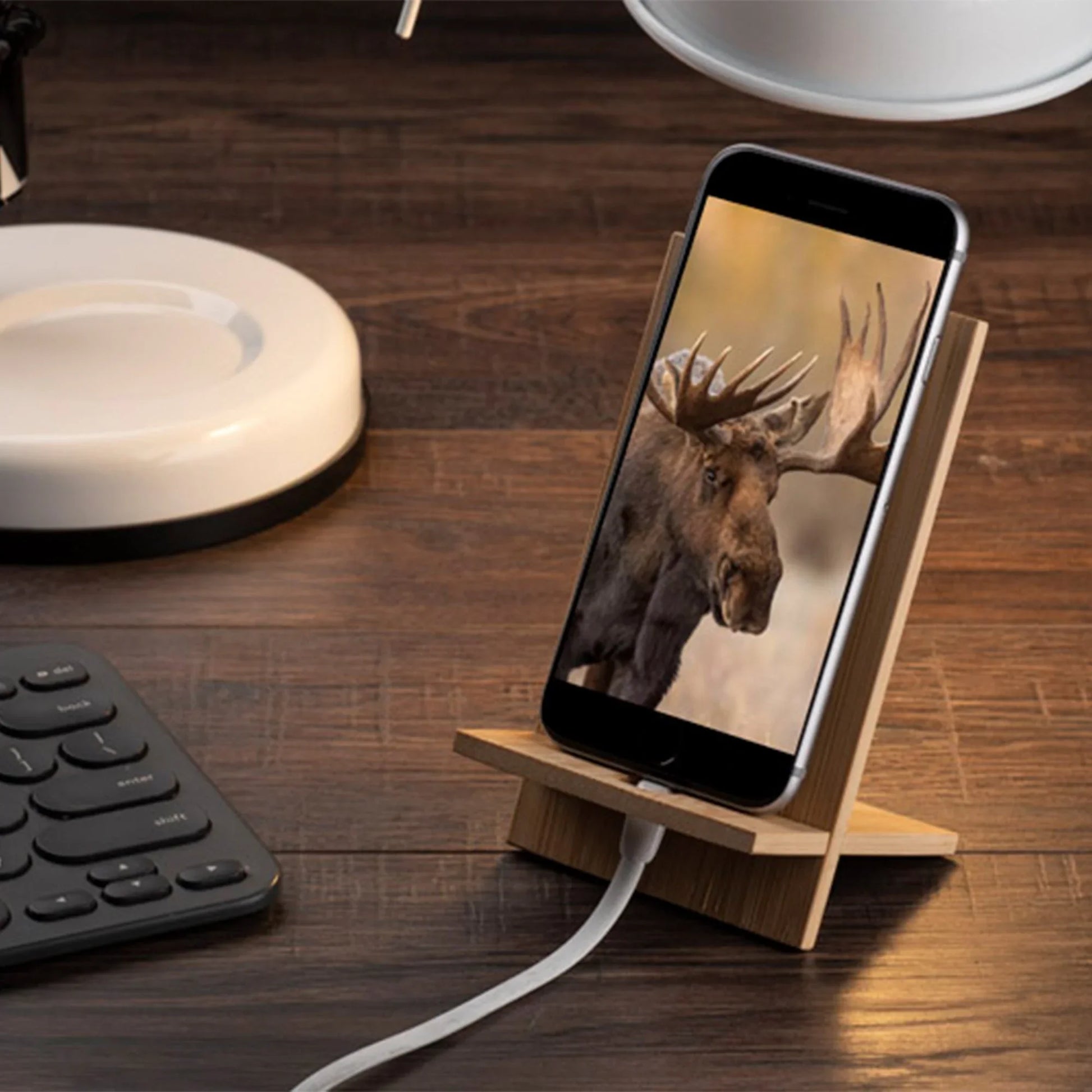 Bamboo Phone Holder - PrintaPromo