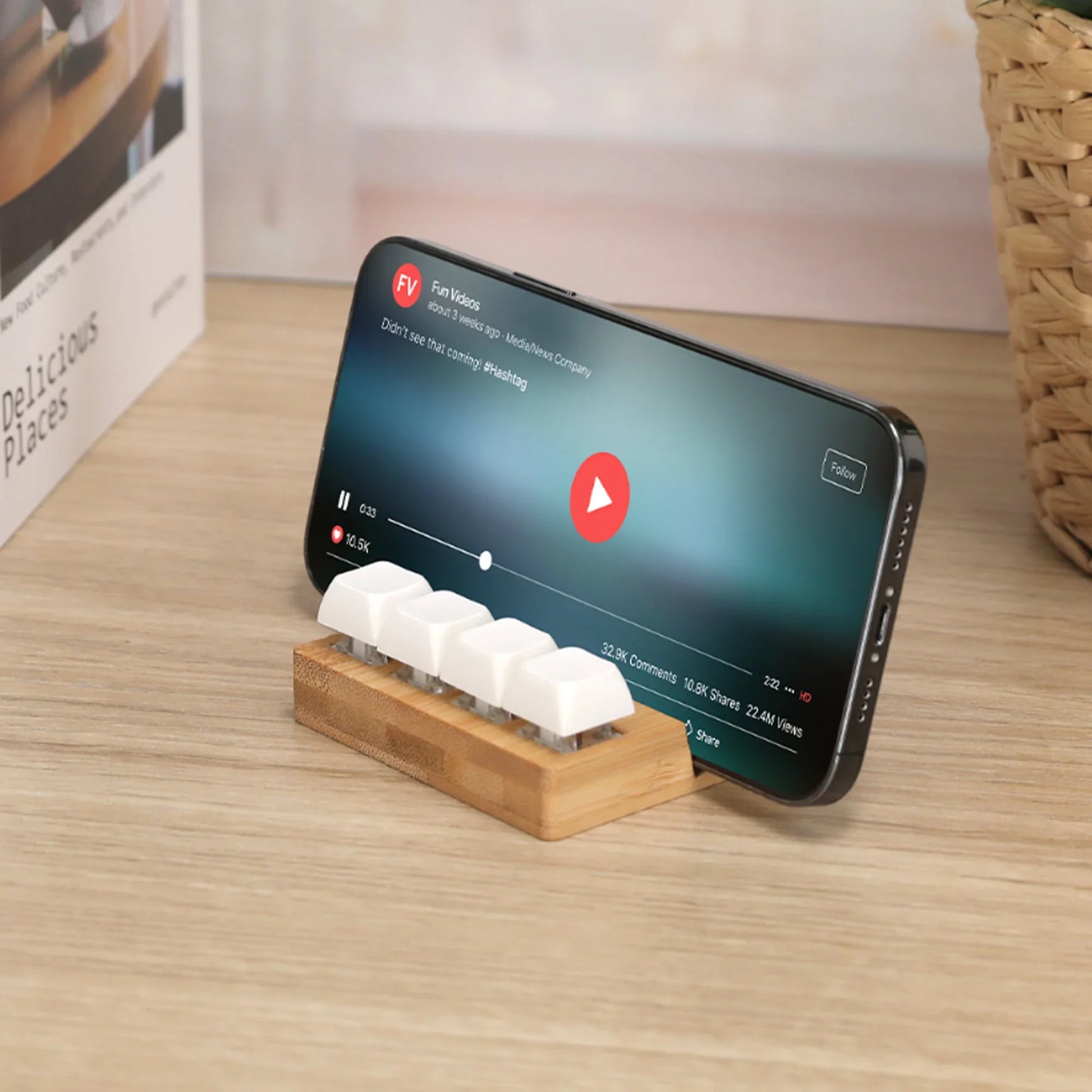 Bamboo Stand Keyboard Stress Reliever - PrintaPromo
