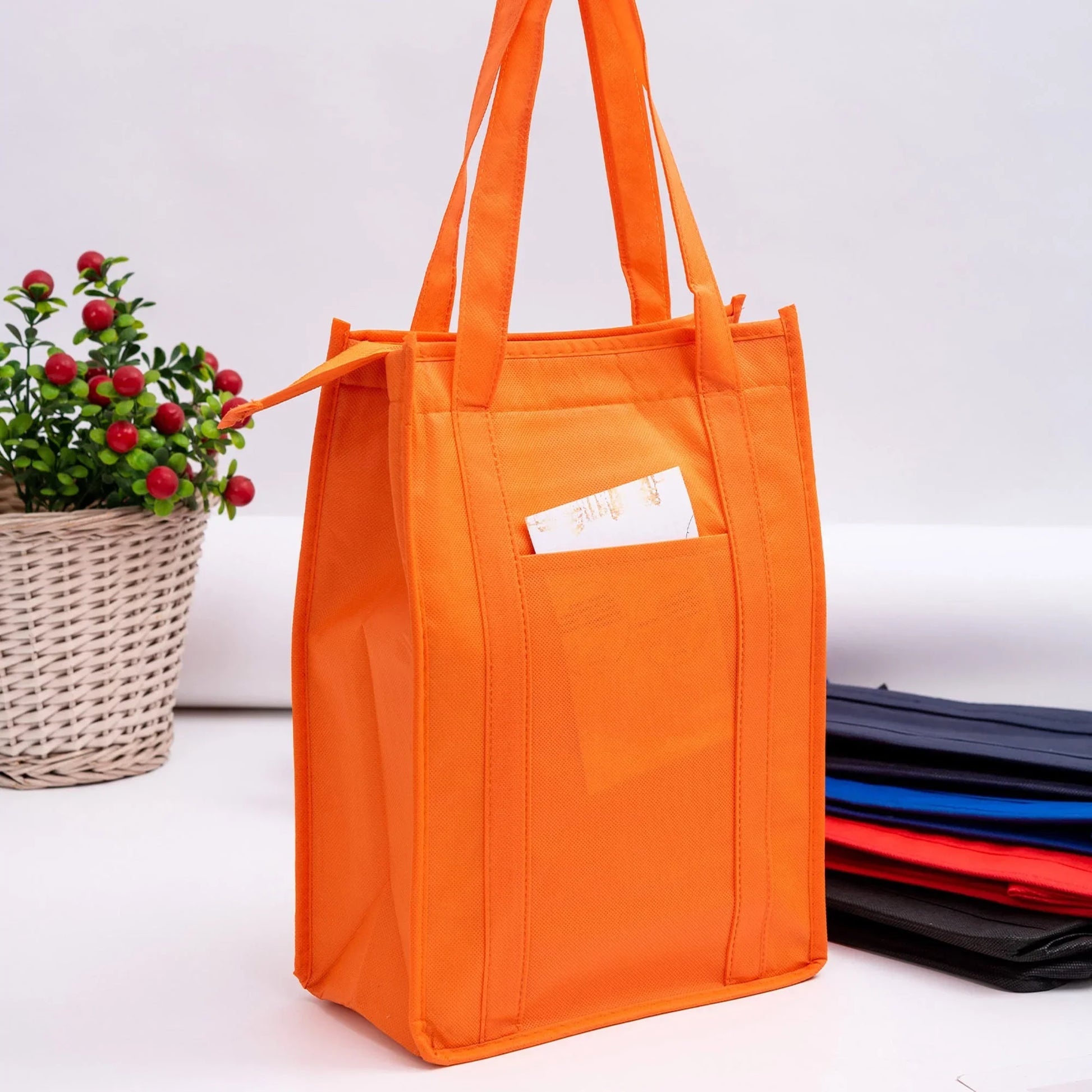 Non Woven Cooler Bag with Top Zip Closure - PrintaPromo