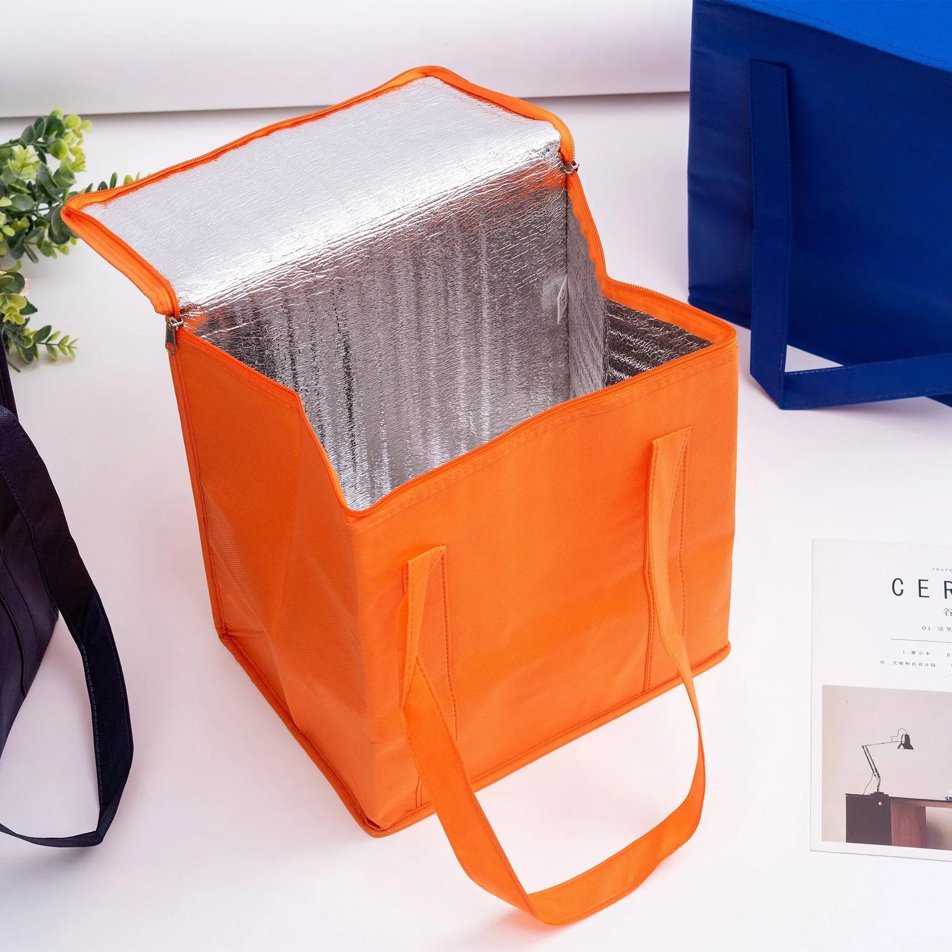 Non Woven Cooler Bag with Zipped Lid - PrintaPromo