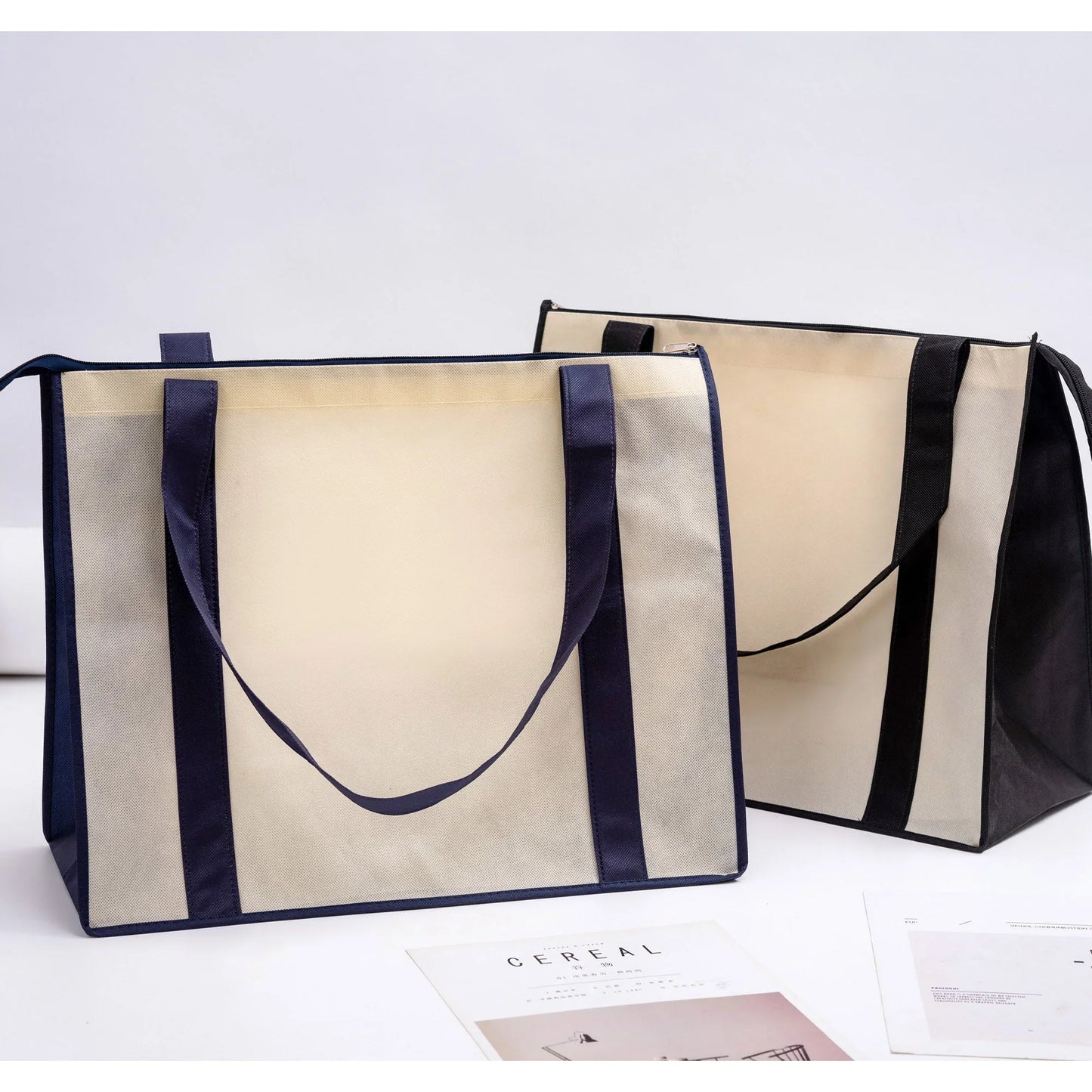 Non Woven Large Zipped Shopping Bag - PrintaPromo