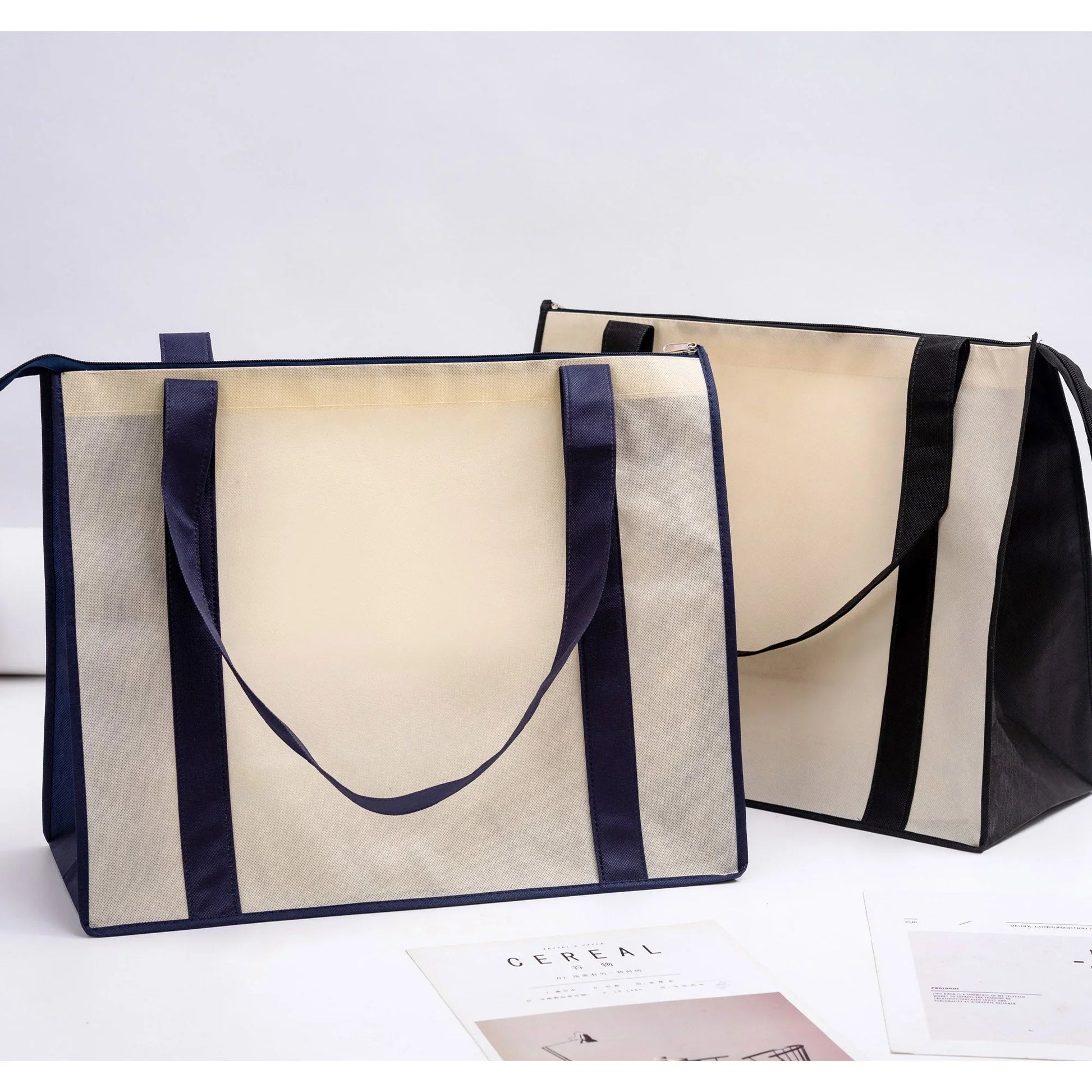 Non Woven Large Zipped Shopping Bag - PrintaPromo